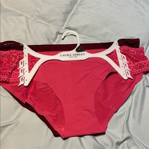 Laura Ashley Red Lace Accent Panties